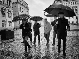 people with umbrellas