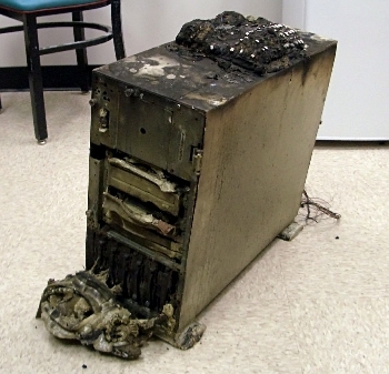 burnt out PC